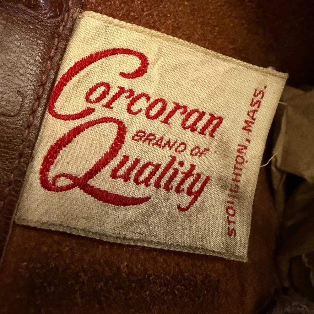 Corcoran Jump Boots Men 7C Vintage 60s Army Military Leather Combat Cap Toe